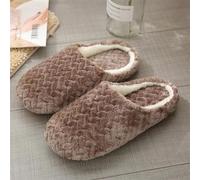 Pantofole Uomo Pantofole da uomo invernali morbide e calde scarpe casa pantofole donna in pelliccia silenzio interno comfort scivoli pavimento calzature camera letto(Style3-brown,42-43(fit 41-42))