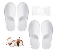 Pantofole Usa e Getta Antiscivolo,2 Paia Pantofola SPA Pantofole Hotel Monouso,Pantofole Casa Confortevoli,con 1 Asciugamani Compressi,Comfort Chiuse,Ideali per Hotel, Spa e Centri Benessere