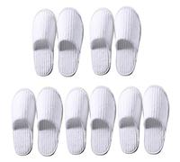 Pantofole usa e getta pantofole usa e getta di una taglia, da 5 coppie di pannelli spa per pile di corallo non slip -hotel con pantofole per ospiti portatili traspiranti per le donne viaggi bianchi