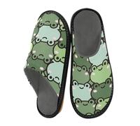 Pantofole verdi a forma di rana per uomo e donna, animali selvatici, pantofole da casa da donna, pantofole per interni, scarpe da casa, camera da letto, scarpe da viaggio, Multi, 44/45 EU