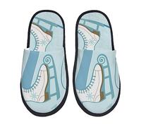 Pantofoles Casa Blade Trail On Ice Shape Of Heart Scarpe Da Casa Soft Ciabatte Pelose Traspiranti Pantofole Scamosciate Per Home Outdoor Inverno L