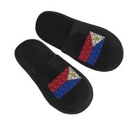Pantofoles Casa Flag Of The Philippines With Polygon Effect Pantofole Scamosciate Antiscivo Ciabatte Pelose Traspiranti Scarpe Da Casa Per Indoor Inverno Outdoor L