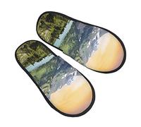 Pantofoles Casa Glacier National Park Montana Usa Pantofole Scamosciate Soft Scarpe Da Casa Traspiranti Ciabatte Pelose Per Outdoor Indoor Home L