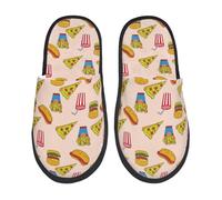 Pantofoles Casa Hamburger Pizza Scarpe Da Casa Eleganti Ciabatte Pelose Soft Peluche Pantofole Per Home Outdoor Inverno L
