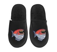 Pantofoles Casa Piranha Peluche Pantofole Soft Pantofole Scamosciate Traspiranti Ciabatte Pelose Per Indoor Home Inverno L