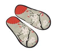 Pantofoles Casa Red Umbrell Cherry Flower Peluche Pantofole Unisex Pantofole Scamosciate Traspiranti Ciabatte Pelose Per Outdoor Home Interno M