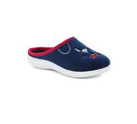 Pantofoline Cagnolino e Papillon, Ciabatte Bambino con Sottopiede in Morbido Tessuto Imbottito, Unisex, Blu, 29