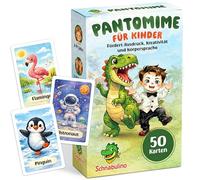 Pantomime gioco di carte per bambini dai 4 anni in su, 50 carte, gioco d'azzardo e gioco educativo per ragazze e ragazzi, gioco di famiglia e di gruppo, promuove la creatività, il linguaggio e il