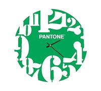 Pantone by Homemania PWATCH016024 Orologio Numbers, Metallo, Verde/Bianco, 40 x 0.15 x 40 cm