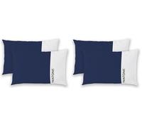 PANTONE - Federe Cuscino Letto 50x80 Cotone 100% Certificato OekoTex, Copricuscino Letto, 2 Pezzi, Fresco Traspirante - Federa Cuscino con Patella di 20cm, Biancheria da Letto Morbida e Lavabile 40°C