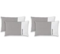 PANTONE - Federe Cuscino Letto 50x80 Cotone 100% Certificato OekoTex, Copricuscino Letto, 2 Pezzi, Fresco Traspirante - Federa Cuscino con Patella di 20cm, Biancheria da Letto Morbida e Lavabile 40°C