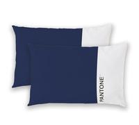PANTONE - Federe Cuscino Letto 50x80 Cotone 100% Certificato OekoTex, Copricuscino Letto, 2 Pezzi, Fresco Traspirante - Federa Cuscino con Patella di 20cm, Biancheria da Letto Morbida e Lavabile 40°C
