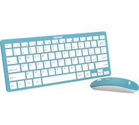 Celly Tastiera e Mouse Pantone Wireless – Multimediali, Sottile, Click silenzioso – Emerald Lake