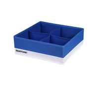PANTONE Organizer Armadio e Cassetti Salvaspazio 1 Pezzo 4 Scomparti Biancheria Accessori, Organizer Cassetti Bagno Camera Portaoggetti, Organizzatore Armadio e Cassetti Pieghevole 28x28x10 cm, Blu
