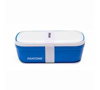 PANTONE Porta Pranzo Stile Bento Box con Divisorio Interno e Valvola di Sfiato - Lunch Box Portapranzo per Ufficio, Scuola e Università - Contenitore Ermetico per Schiscetta Pranzo, 12x7x20,7, Blu