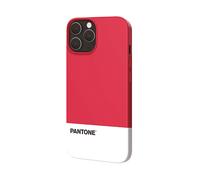 PANTONE Protettiva PT-PC1009R1 Custodia per Apple iPhone 13 Pro Max, Rosso/Bianco