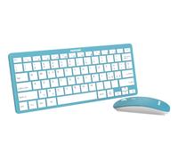 Celly Tastiera e Mouse Pantone Wireless – Multimediali, Sottile, Click silenzioso – Emerald Lake
