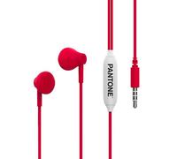 Pantone PT-WDE001R1 cuffia e auricolare Cuffie Connettore 3.5 mm Rosso, Bianco