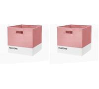 PANTONE Scatola Porta Oggetti Multiuso per Cubo Contenitore Giochi Bambini e Organizer Armadio Salvaspazio, Cesto Portaoggetti Pieghevole anche per Librerie, Cesta Giochi Bambini 32,5x32,5x32,5 cm