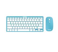 Celly Tastiera e Mouse Pantone Wireless – Multimediali, Sottile, Click silenzioso – Emerald Lake