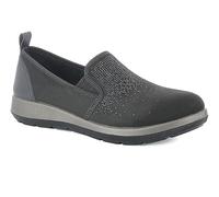 PantoSCARPE Mocassini Donna con Brillantini, Scarpe Comode Donna con Plantare Estraibile Imbottito, Nero, 37