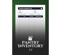 Pantry Inventory List: Kitchen Organizer for Food Storage and Meal Planning