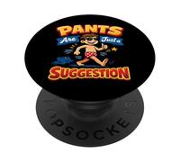 Pants Are Just a Suggestion Funny No Pant Day PopSockets PopGrip Adesivo