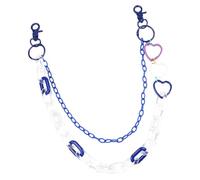 Pants Chain, 2-Layered Acrylic Jean Chain, 15.75-18.90 Inch Lightweight Links, Keychain Accessory for Women, Men, Kids, Waist Belt, Purse, and Body Jewelry