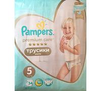 Pampers Premium Care Pants Junior Size 5 pannolini a mutandina usa e getta 12-17 kg 34 pz