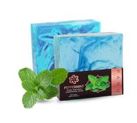 Panu Menta Soap - Sapone da doccia vegano per tutti i tipi di pelle - Sapone naturale come gel doccia solido e shampoo solido - Pezzo di doccia naturale - Sapone senza animali