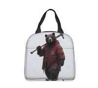 panverix Bear Hold Hammer Piccola borsa per il pranzo riutilizzabile isolata Lunch Box Cooler Tote Borse per donne uomini