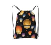 panverix Borsa da palestra con coulisse a forma di stelle, borsa impermeabile in corda per allenamento, può essere utilizzata per ballare, Luci colorate, One Size