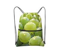 panverix Borsa da palestra con coulisse, impermeabile, borsa da allenamento per il corpo, può essere utilizzata nel nuoto, Uva Verde, One Size