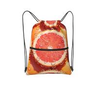 panverix Borsa da palestra con coulisse, impermeabile, borsa da allenamento per il corpo, può essere utilizzata nel nuoto, Pompelmo Arancia, One Size