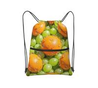 panverix Borsa da palestra con coulisse, impermeabile, borsa da allenamento per il corpo, può essere utilizzata nel nuoto, Uva Arancia, One Size