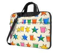 panverix Borsa per computer portatile, valigetta con tracolla e maniglia, borsa a tracolla per lavoro e viaggio, Tazza colorata, 14 inch