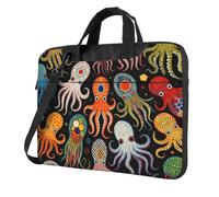 panverix Borsa per computer portatile, valigetta con tracolla e maniglia per tablet per ufficio e affari, Animali divertenti, 14 inch