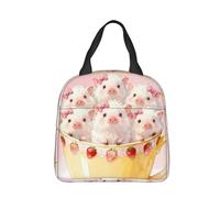 panverix Carino Piggy Cup Lunch Bag Piccolo Riutilizzabile Lunch Box Cooler Tote Borse Per Lavoro Picnic Spiaggia