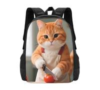 panverix Cute Chef Cat Notebook Zaino Adatto 15 Pollice Laptop Escursionismo Zaino Zaini Per Computer