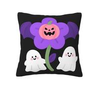 panverix Federa quadrata per cuscino con stampa su entrambi i lati, motivo zucca viola, 45,7 x 45,7 cm, per soggiorno, camera da letto, seggiolino auto