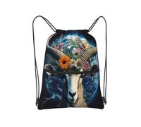panverix Sackpack leggero resistente all'acqua della borsa della corda delle borse del cordone della palestra per l'escursionismo, Pecore e Terra, Taglia unica