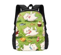panverix Simpatico zaino per computer portatile da 15 pollici, leggero, zaino da viaggio per uomo e donna, Torta di gatto carino, One Size