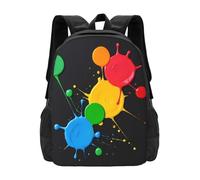 panverix Skulls And Fire Dark Laptop Backpack Fits 15 Inch Laptop Work Backpack Zaini Per Computer Portatile, Splash Color Vernice Nero, Taglia unica