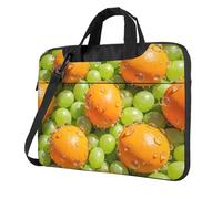 panverix Valigetta per computer portatile, con tracolla e maniglia, borsa a tracolla per lavoro e affari, Uva Arancia, 14 inch