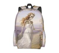 panverix Zaini leggeri dello zaino del computer portatile della signora dell'uccello per la borsa del taccuino, Scheletro Lady Flower, Taglia unica
