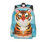 panverix Zaini leggeri dello zaino del computer portatile della signora dell'uccello per la borsa del taccuino, Immagini di vetro Big Cat, Taglia unica