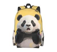 panverix Zaino da viaggio per computer portatile da 13 pollici con arcobaleno carino, Carino Panda Face, Taglia unica
