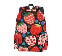 panverix Zaino leggero per computer portatile, per escursioni, viaggi, Pittura Fragola, One Size
