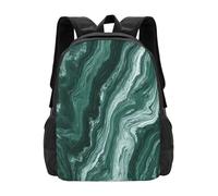 panverix Zaino per notebook da canottaggio per persone adatto a zaini da 15 pollici per computer portatile da escursionismo, Marble Green Immagini, Taglia unica