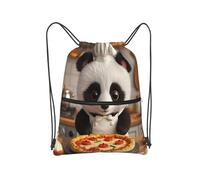 panverix Zaino resistente della spiaggia della borsa della corda dell'acqua della borsa della palestra di sport sveglio per il lavoro, Cute Panda Chef, Taglia unica